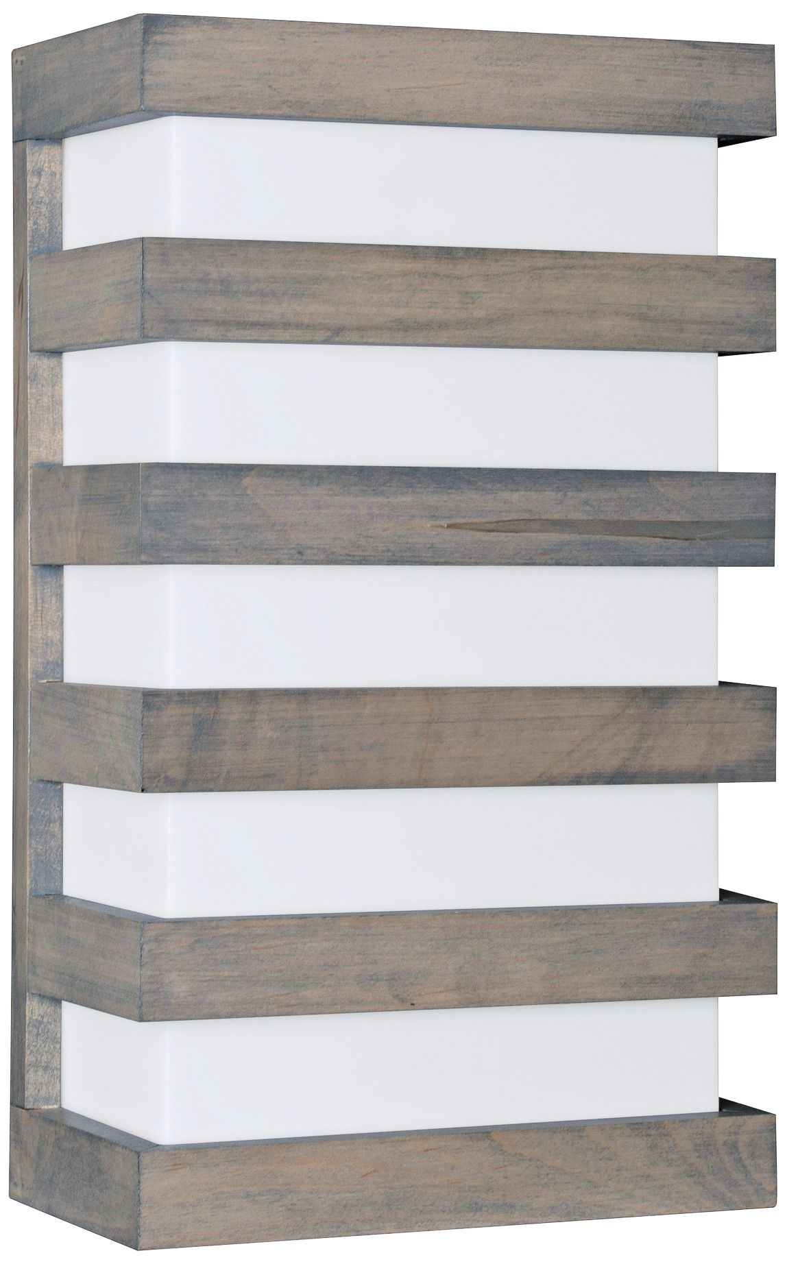 Wells 12" High Weathered Gray Slats LED Wall Sconce