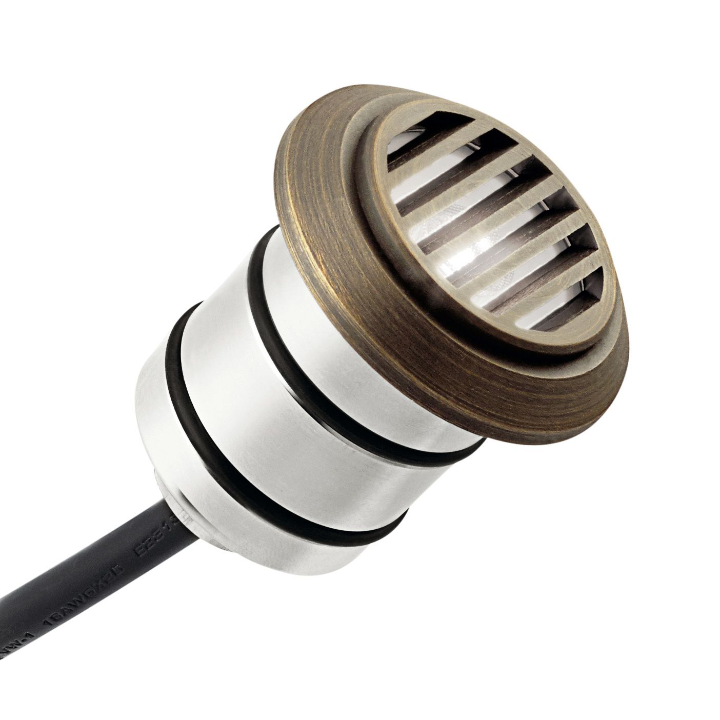 Kichler Brass Steel LED Louver InGround Landscape Light Kit 76F93