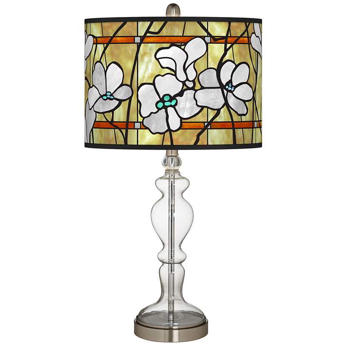 Magnolia Mosaic Giclee Apothecary Clear, Clear Table Lamp Shades