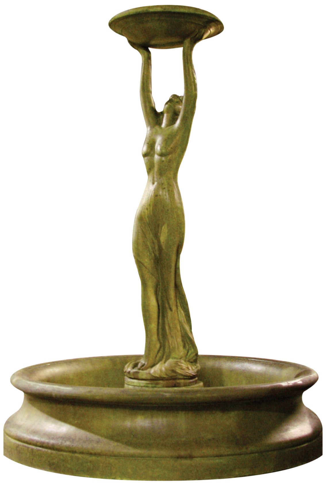 Cecilia 72" High Verde Woman Outdoor Floor Water Fountain