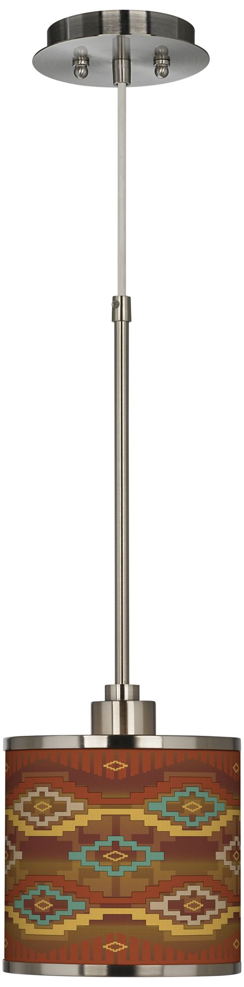 Southwest Sienna Giclee Glow Mini Pendant Light