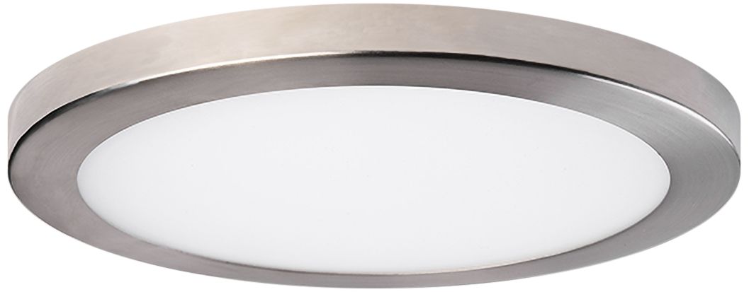 Platter 15" Round Nickel LED Outdoor Ceiling Light w/ Remote