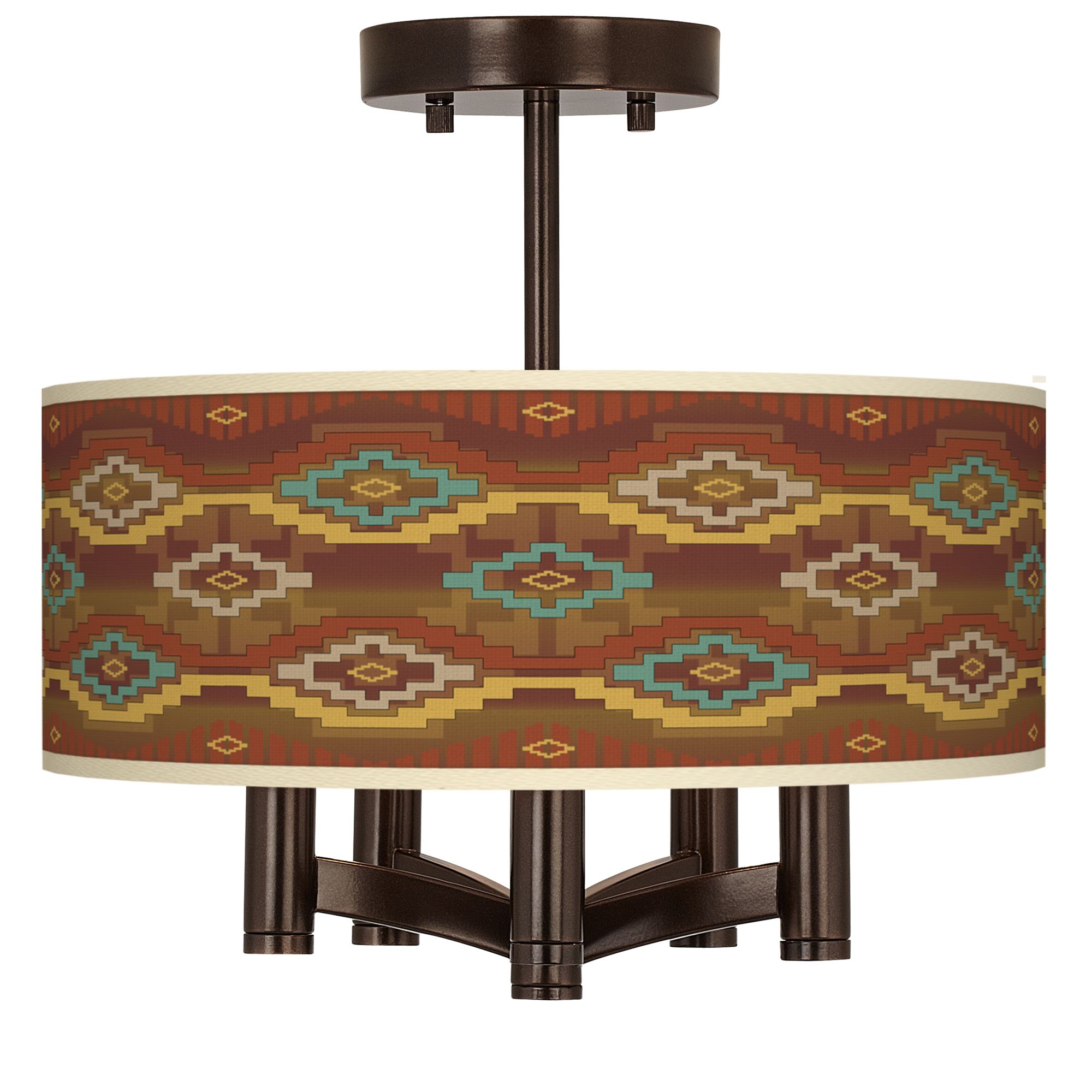 Southwest Sienna Ava 5-Light Bronze Ceiling Light