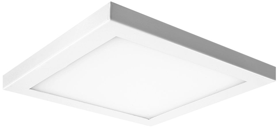 Platter 13" Square White LED Outdoor Ceiling Light w/ Remote