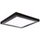 Platter 13" Square Bronze LED Outdoor Ceiling Light w/Remote