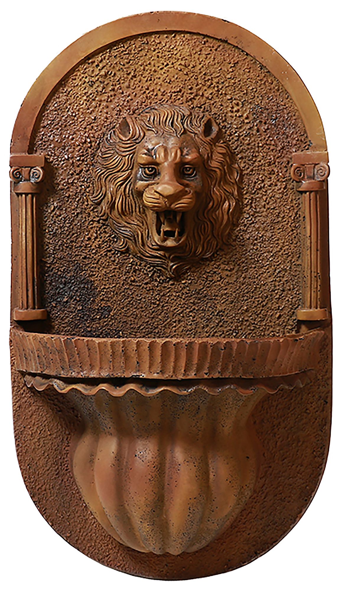 Orlandi Lion 35" High Sandstone Outdoor Wall Fountain