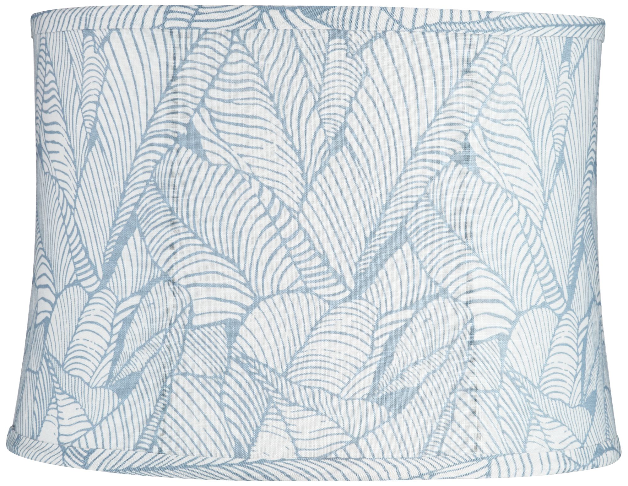 Grange Blue Leaf Drum Lamp Shade 13x14x10 (Spider)