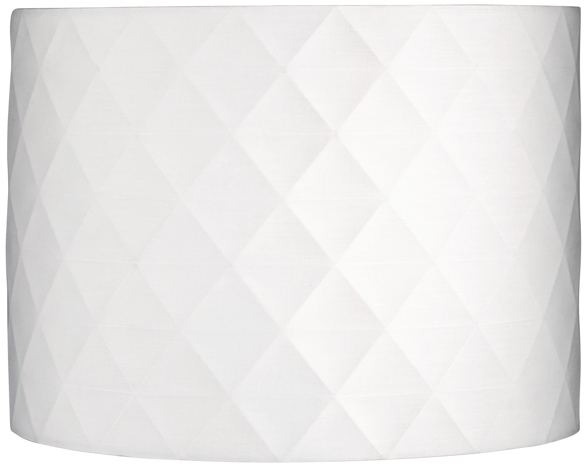 Off-White Diamond Drum Lamp Shade 15x15x11 (Spider)