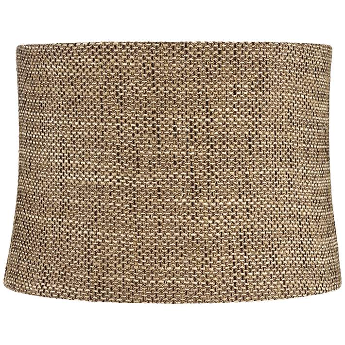 Earth Brown Textured 100% Linen Drum Lampshade Light Shade 