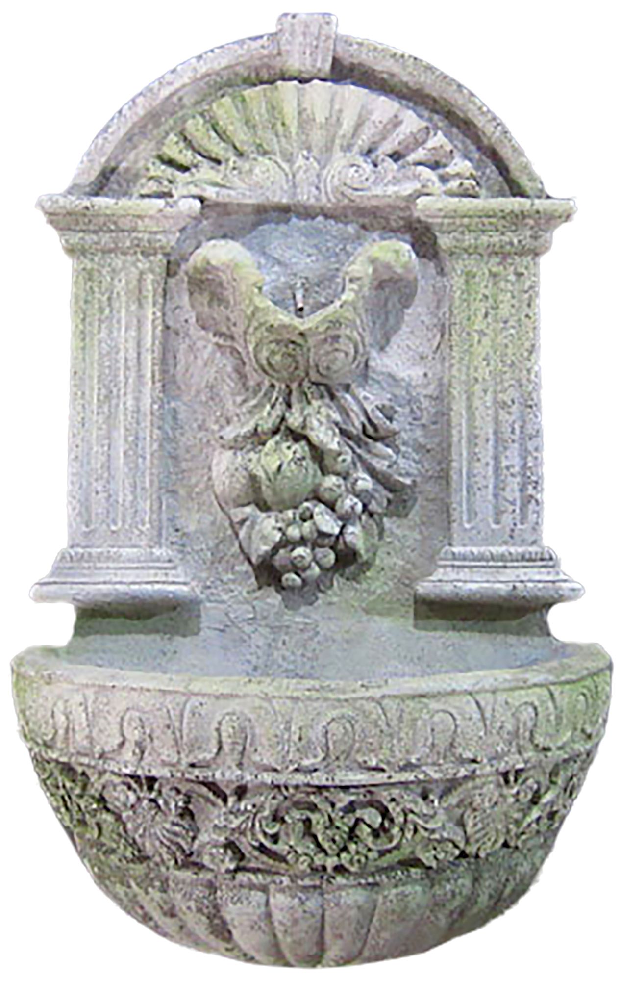 Orlandi Julien 27 1/2" High White Moss Outdoor Wall Fountain