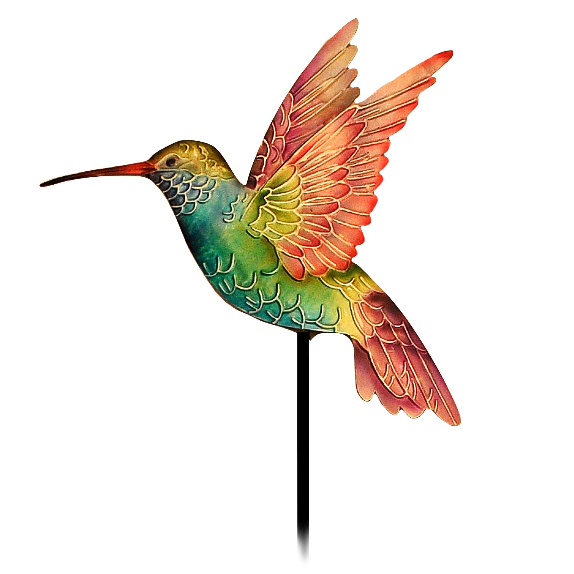 Eangee Rainbow Hummingbird 24" High Decorative Garden Stake