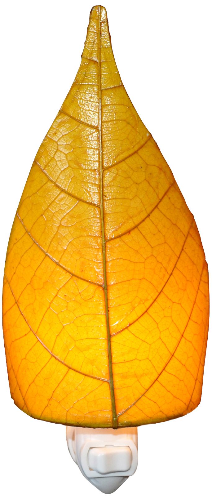 Eangee Leaf 8" High Yellow Cocoa Plug-In Night Light