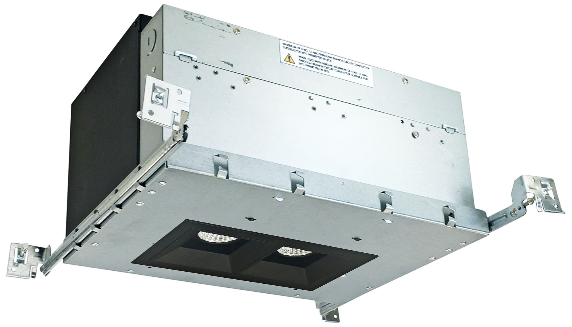 Iolite 4" Black 2-Head 1000 Lumen LED Fixed Recessed Kit