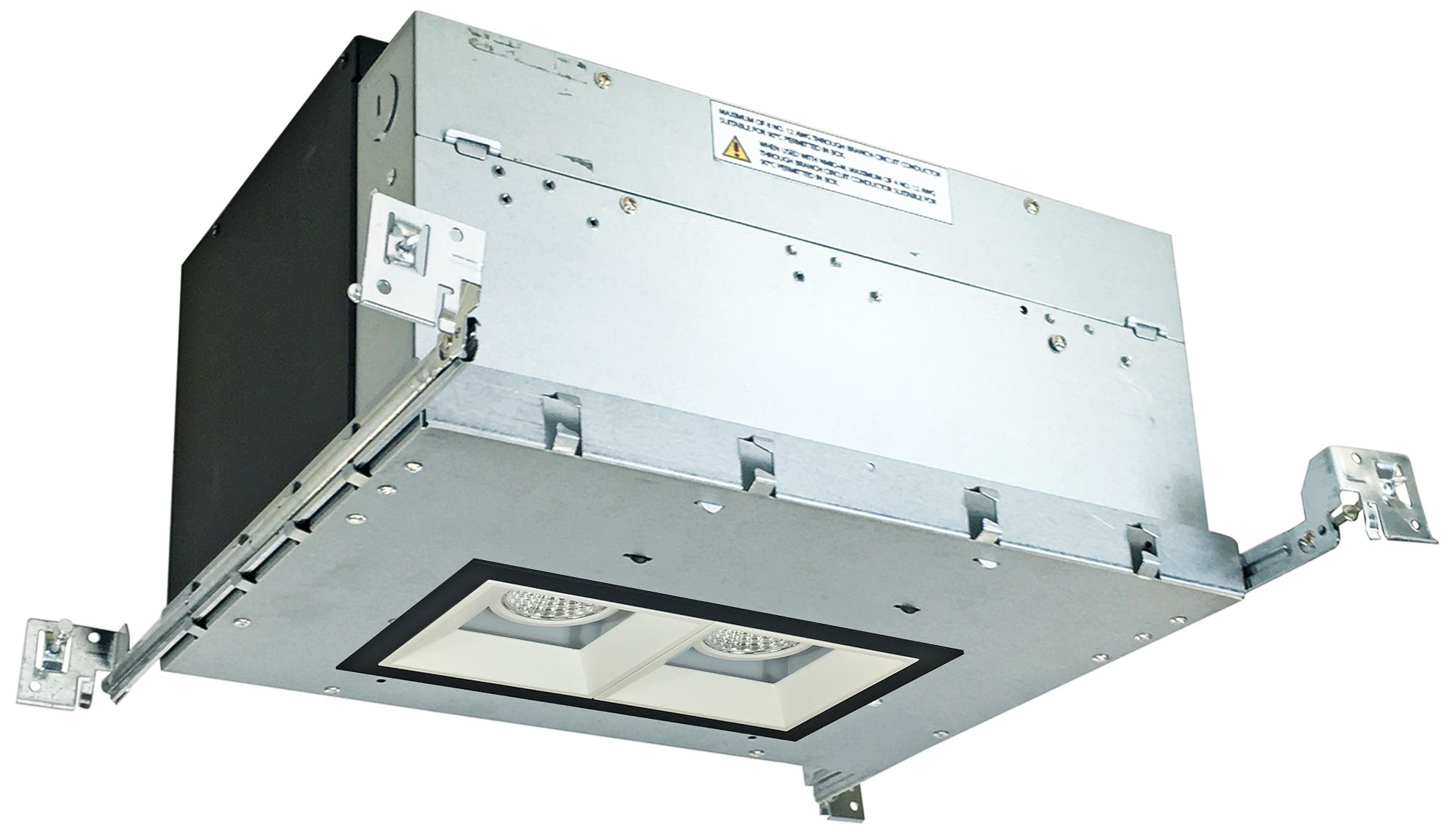 Nora Iolite 4" White-Black 2-Head 800 Lumen LED Recessed Kit