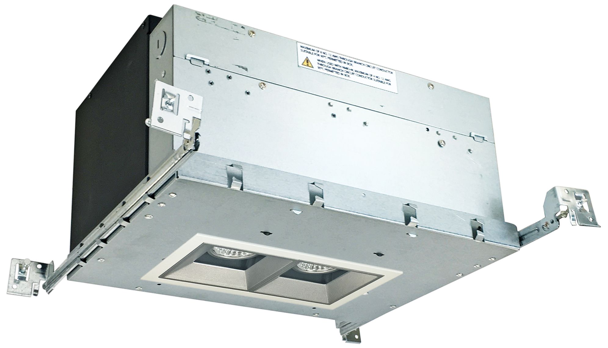 Iolite 4" Haze-White 2-Head 1000lm LED Fixed Recessed Kit