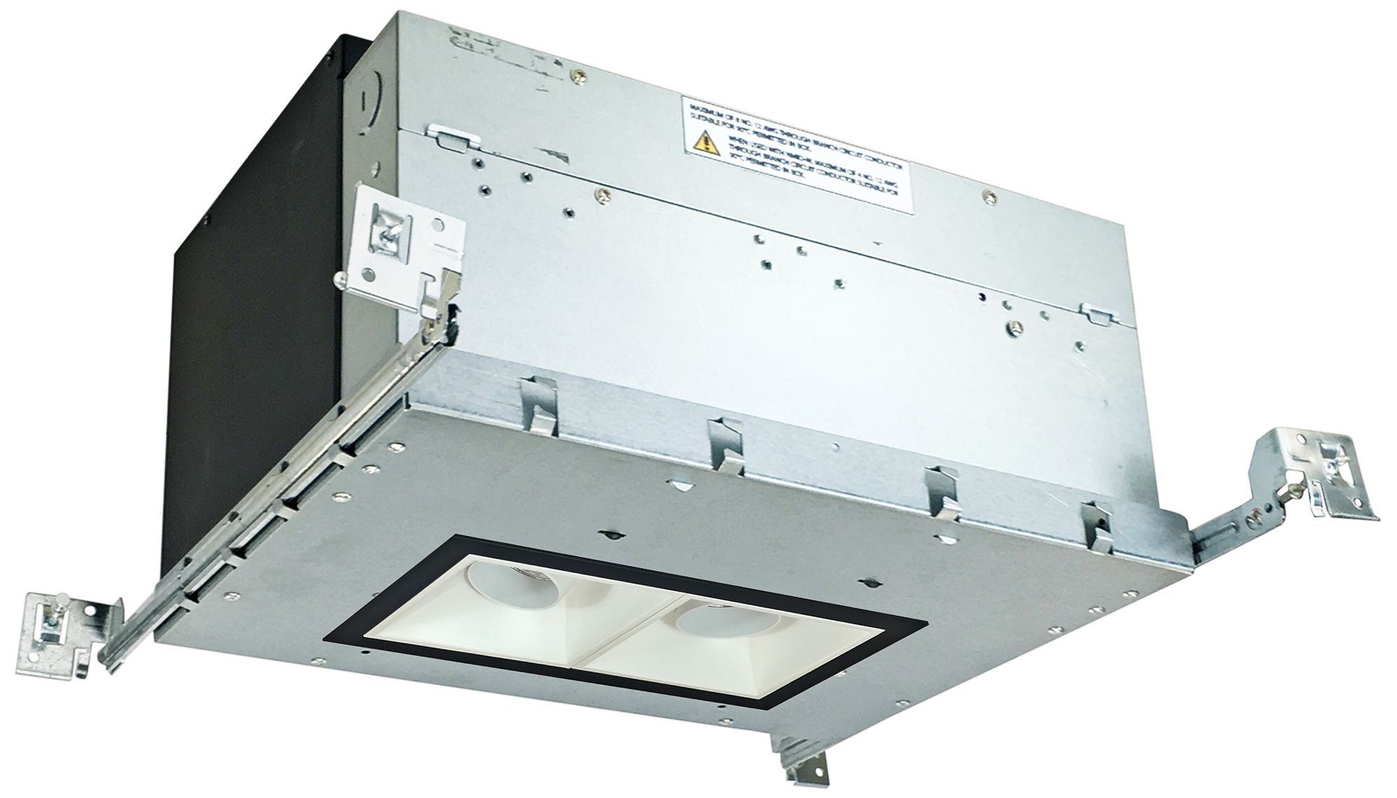 Iolite 4" White-Black 2-Head 800lm LED Snoot Recessed Kit