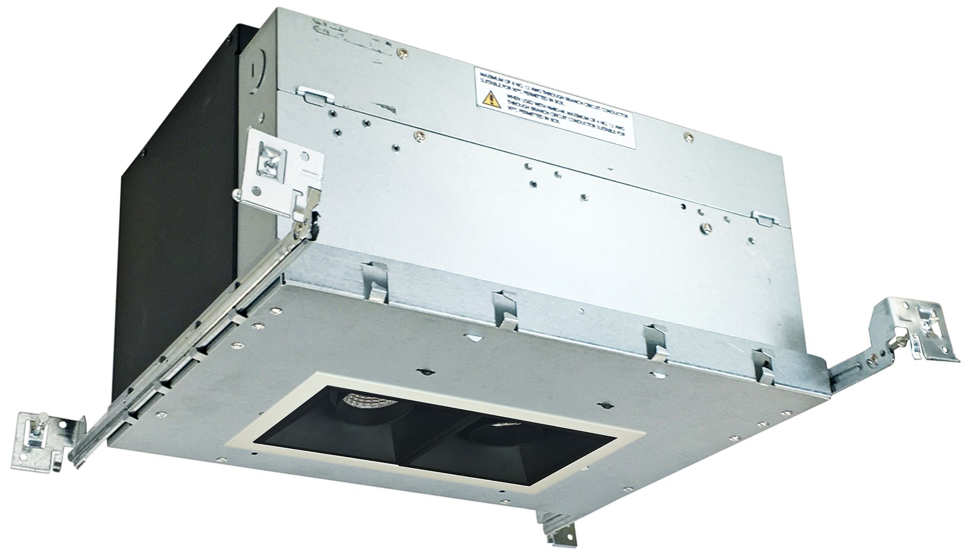 Iolite 4" Black-White 2-Head 1000lm LED Snoot Recessed Kit