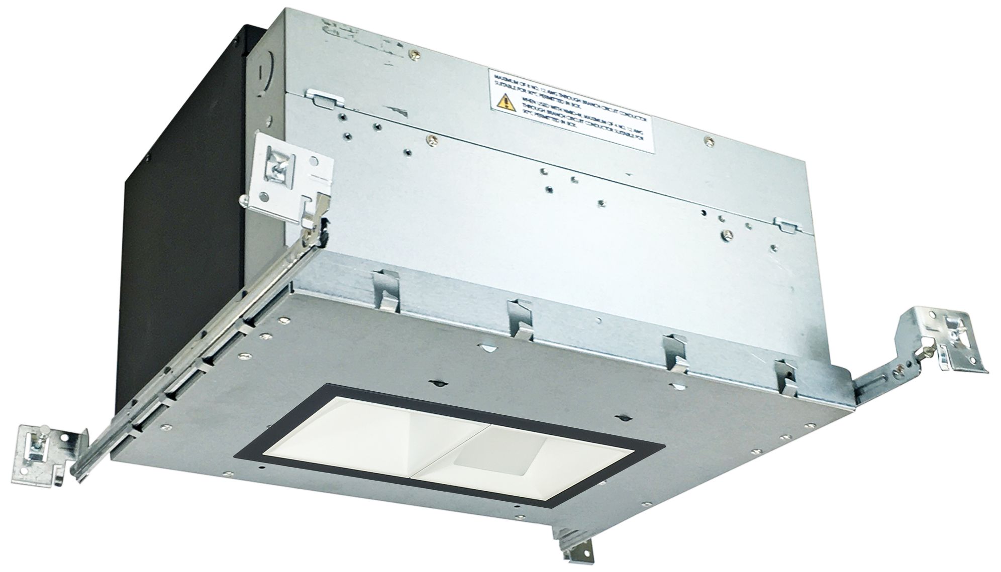 Iolite 4" White-Black 2-Head 800lm LED Wall Wash Recess Kit