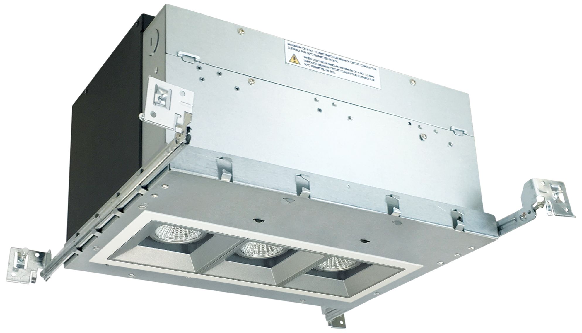 Iolite 4" Haze-White 3-Head 800 Lumen LED Fixed Recessed Kit