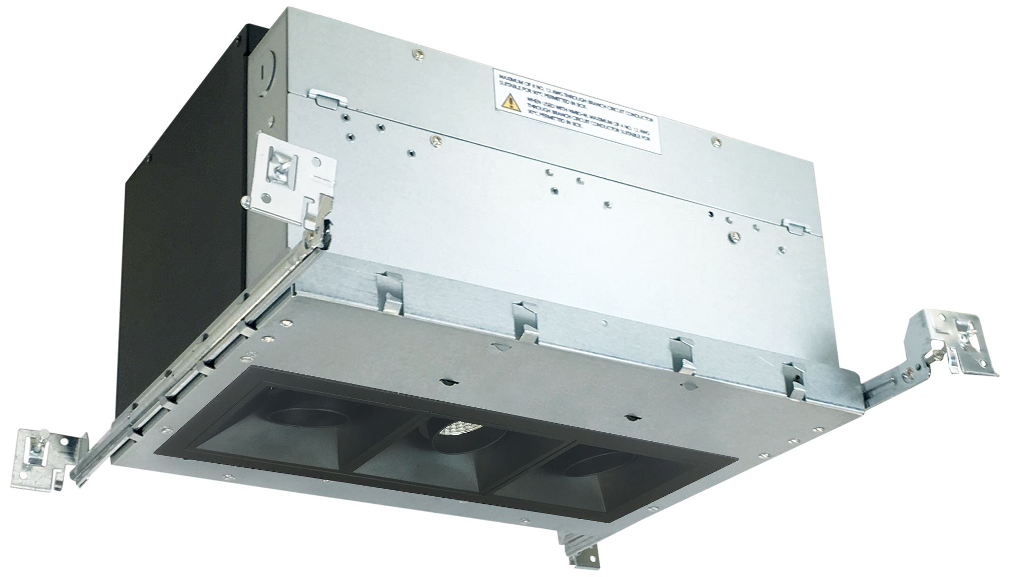 Iolite 4" Black 3-Head 1000 Lumen LED Snoot Recessed Kit