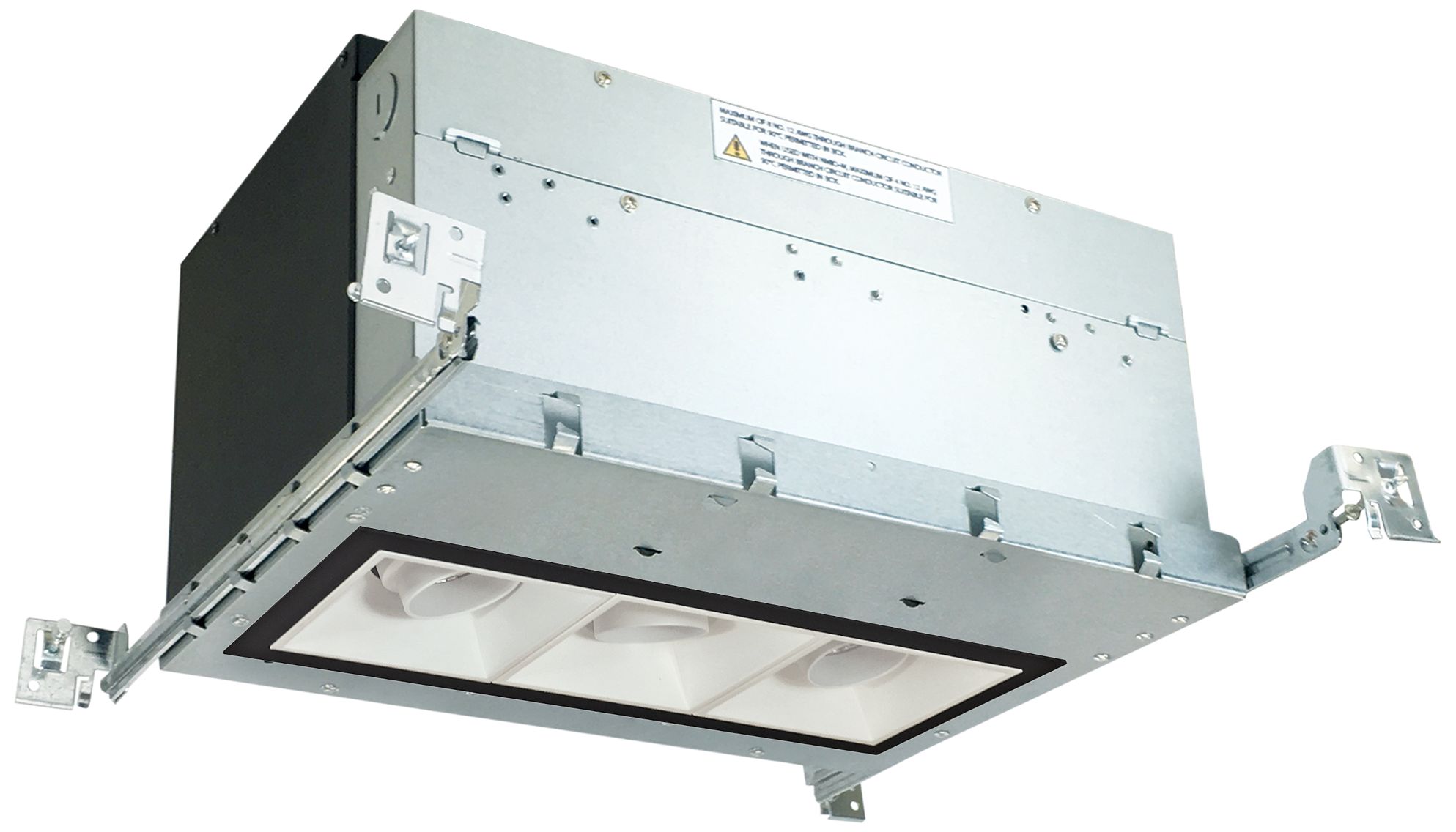 Iolite 4" White-Black 3-Head 1000lm LED Snoot Recessed Kit