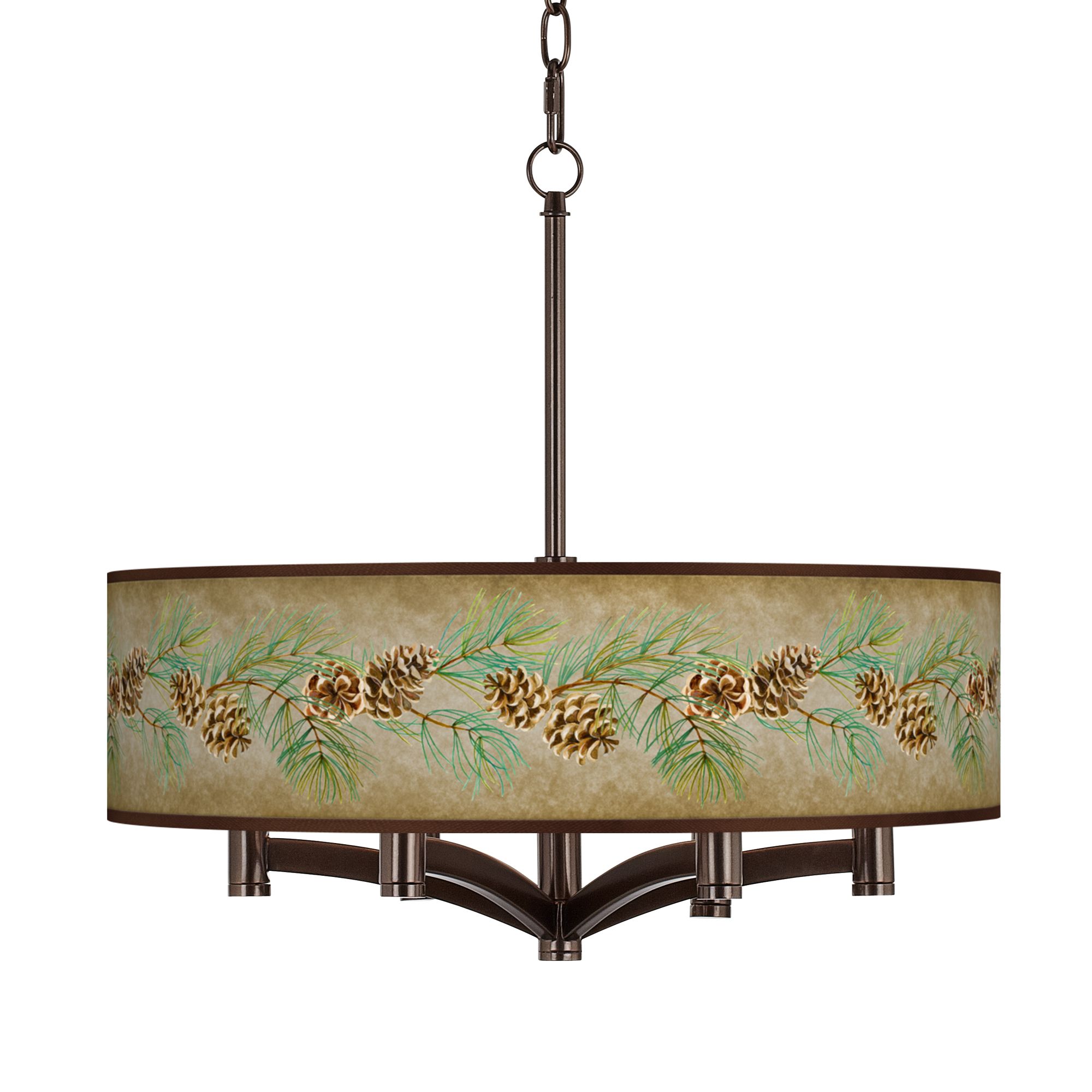 Cone Branch Ava 6-Light Bronze Pendant Chandelier