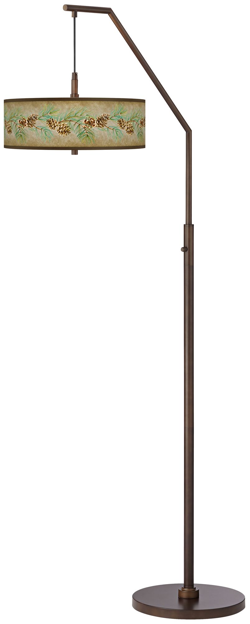 Cone Branch Bronze Downbridge Arc Floor Lamp