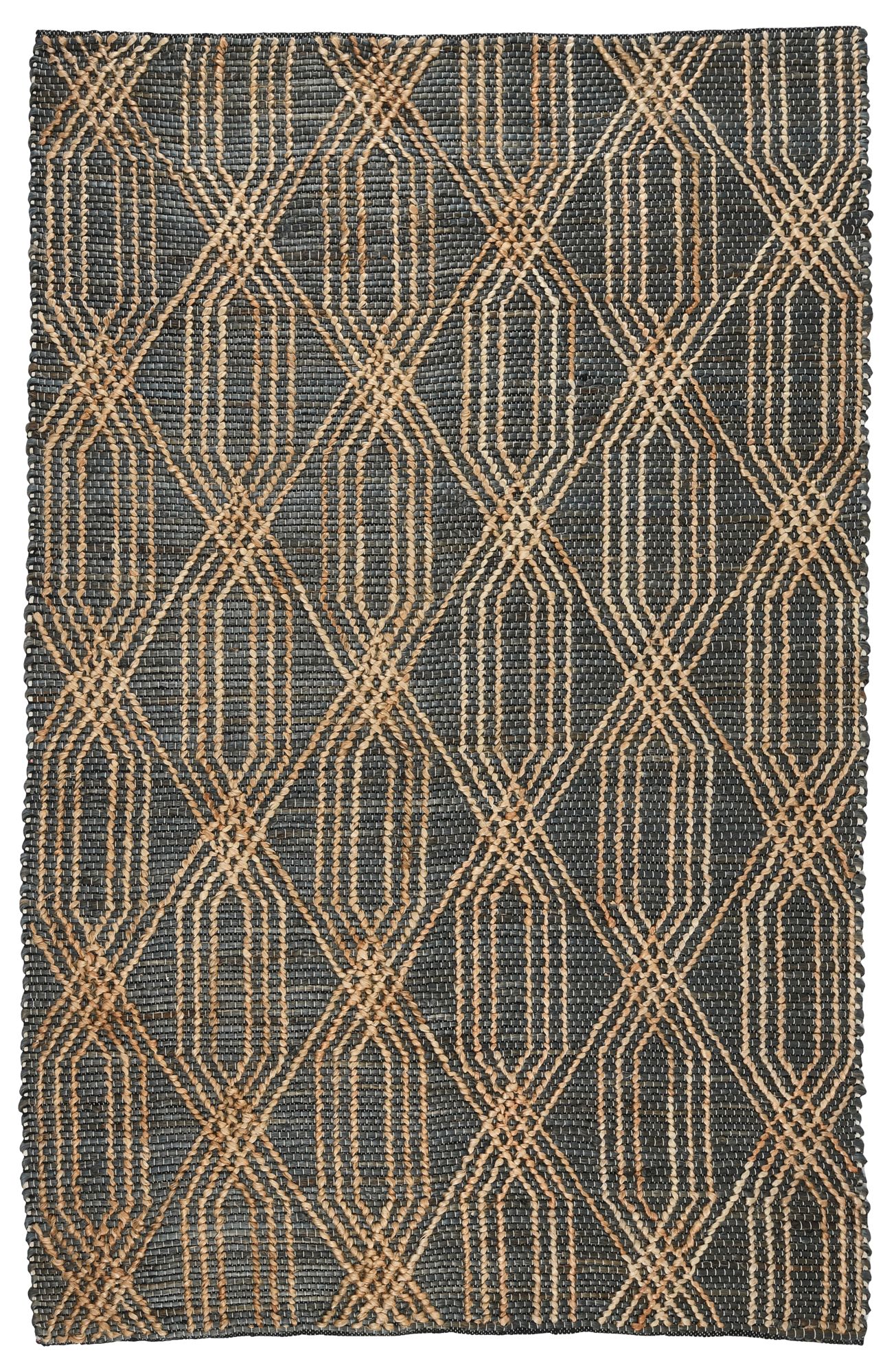Tustin Blue Charcoal and Natural Jute Area Rug