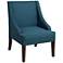 Dixon Blue Fabric Swoop Arm Chair