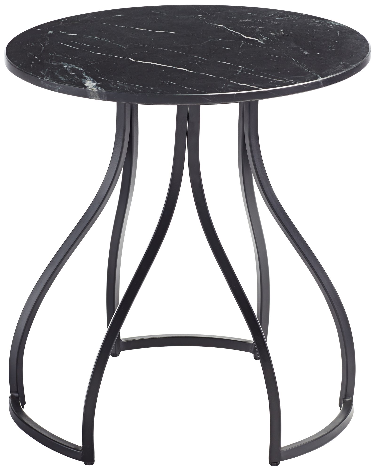 Cera Black Marble Accent Table 76X43 Lamps Plus