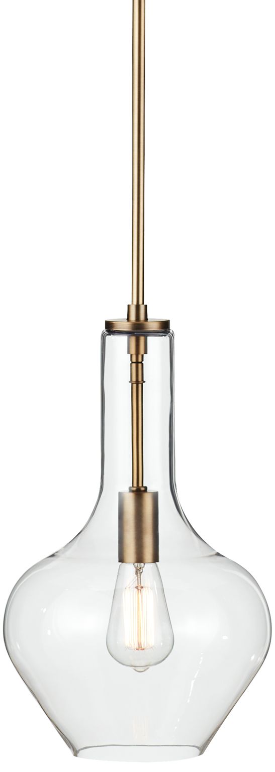 Possini Euro Kerner 10" Wide Warm Gold Mini Pendant