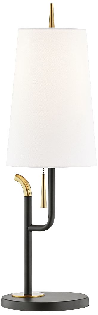 Mitzi Lillian Black and Aged Brass Table Lamp