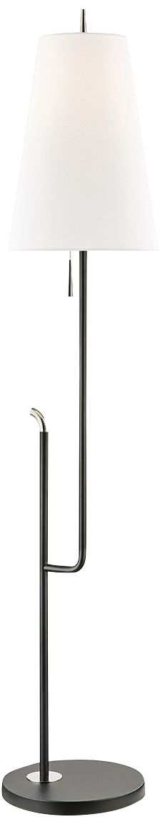 Mitzi Lillian Black and Polished Nickel Floor Lamp