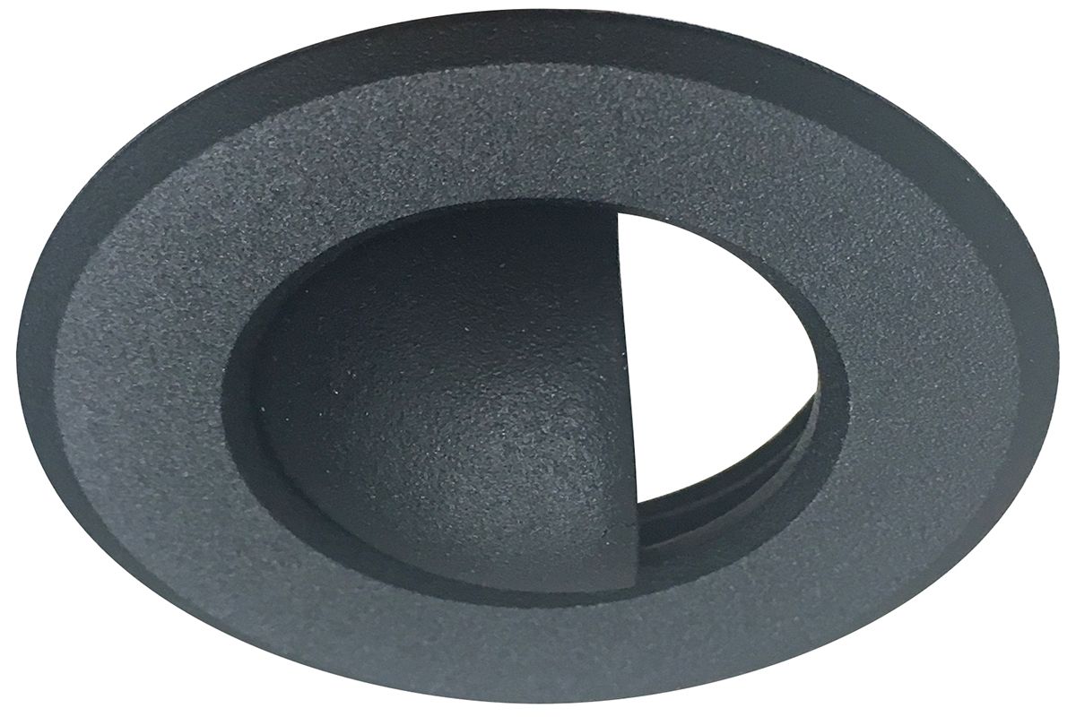 Nora 1" Round Black Scoop Recessed Trim for M1 LED Module