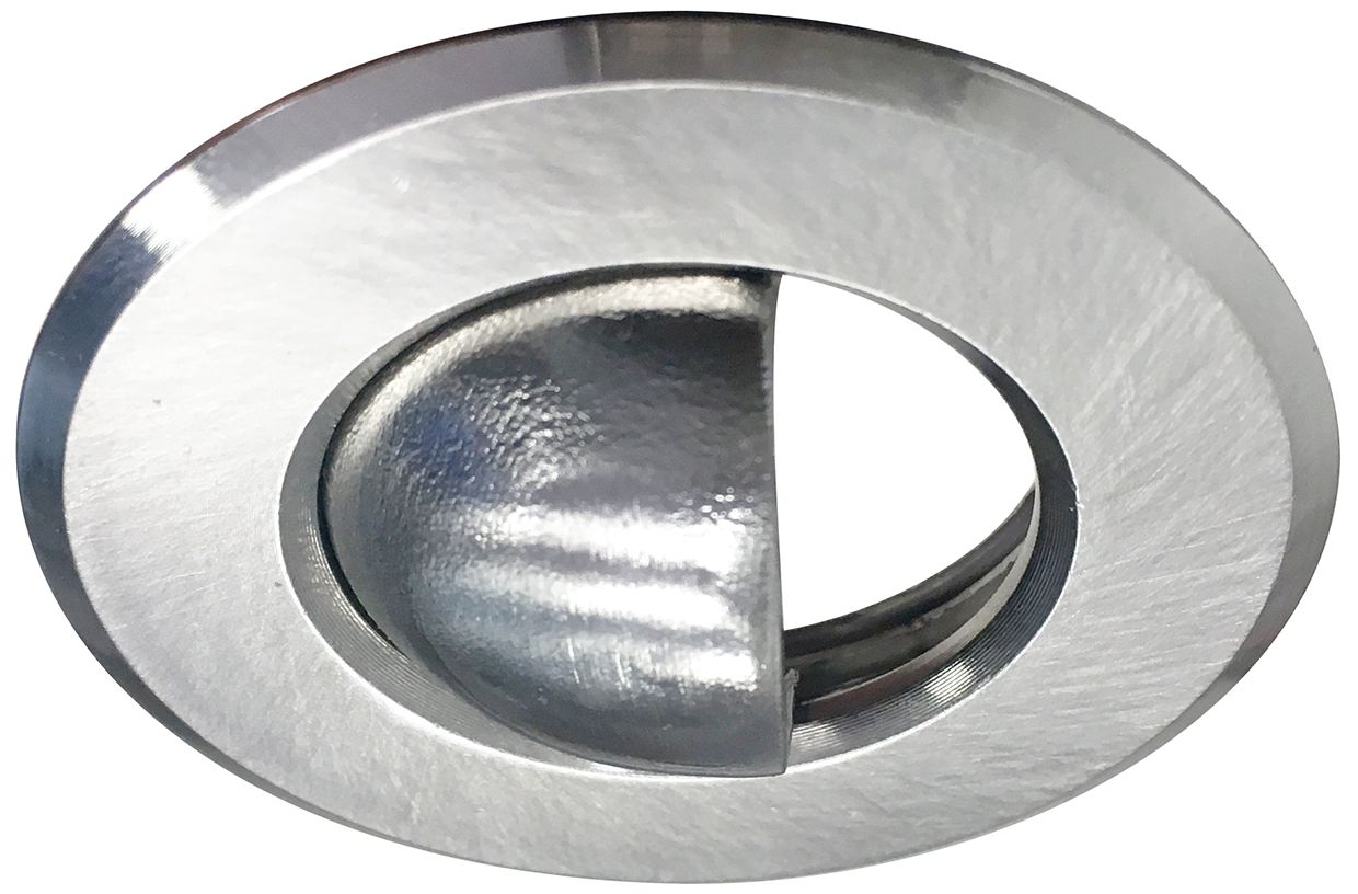 Nora 1" Round Brushed Nickel Scoop Trim for M1 LED Module