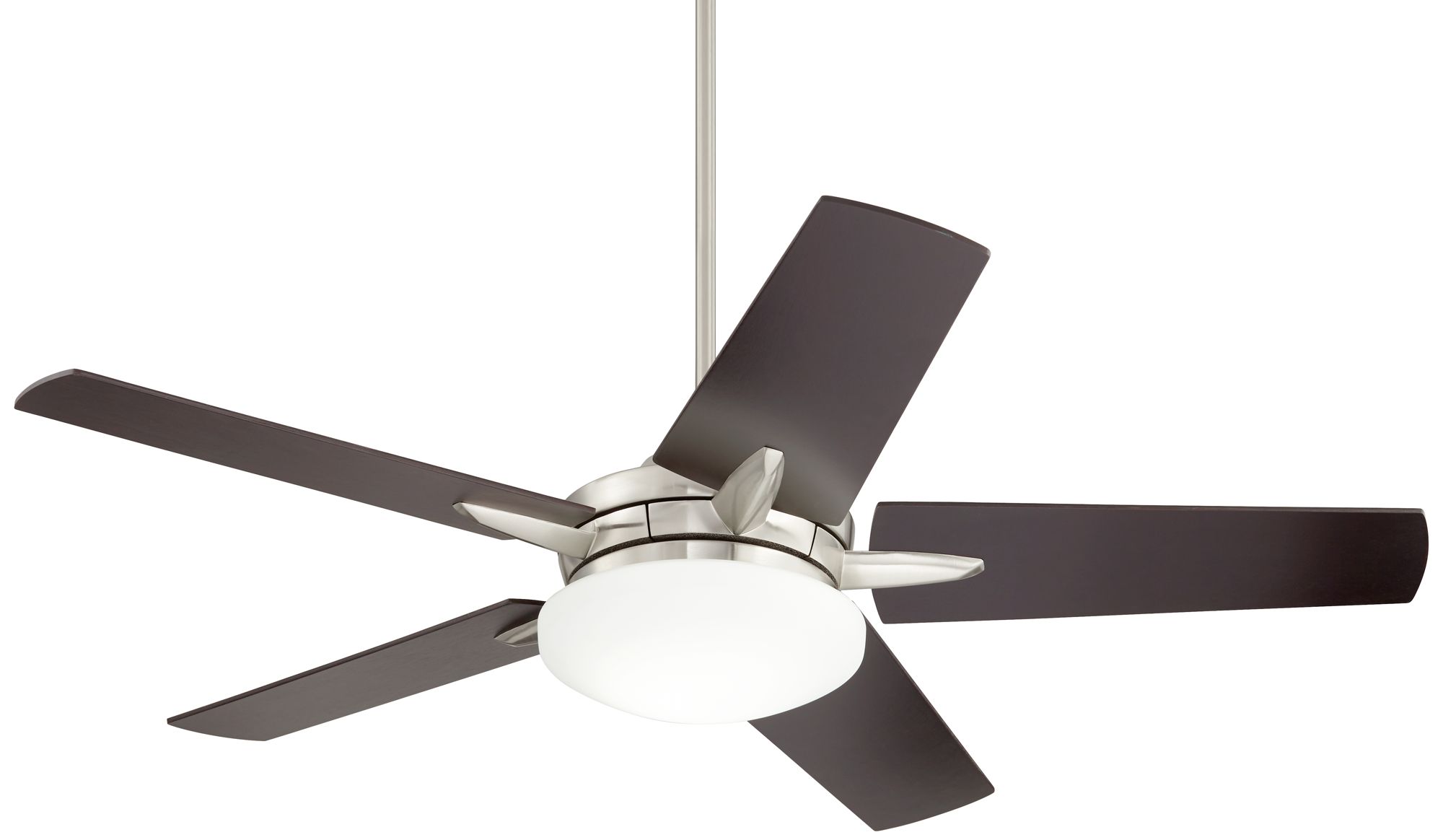 56" Casa Endeavor Brushed Nickel Espresso LED Ceiling Fan 77C53 Lamps Plus