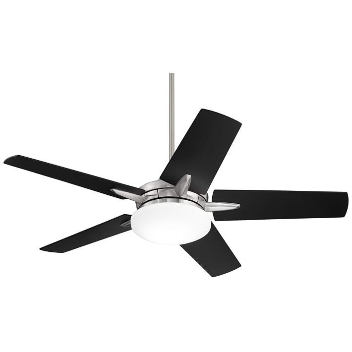 56 Casa Endeavor Brushed Nickel Matte Black Led Ceiling Fan