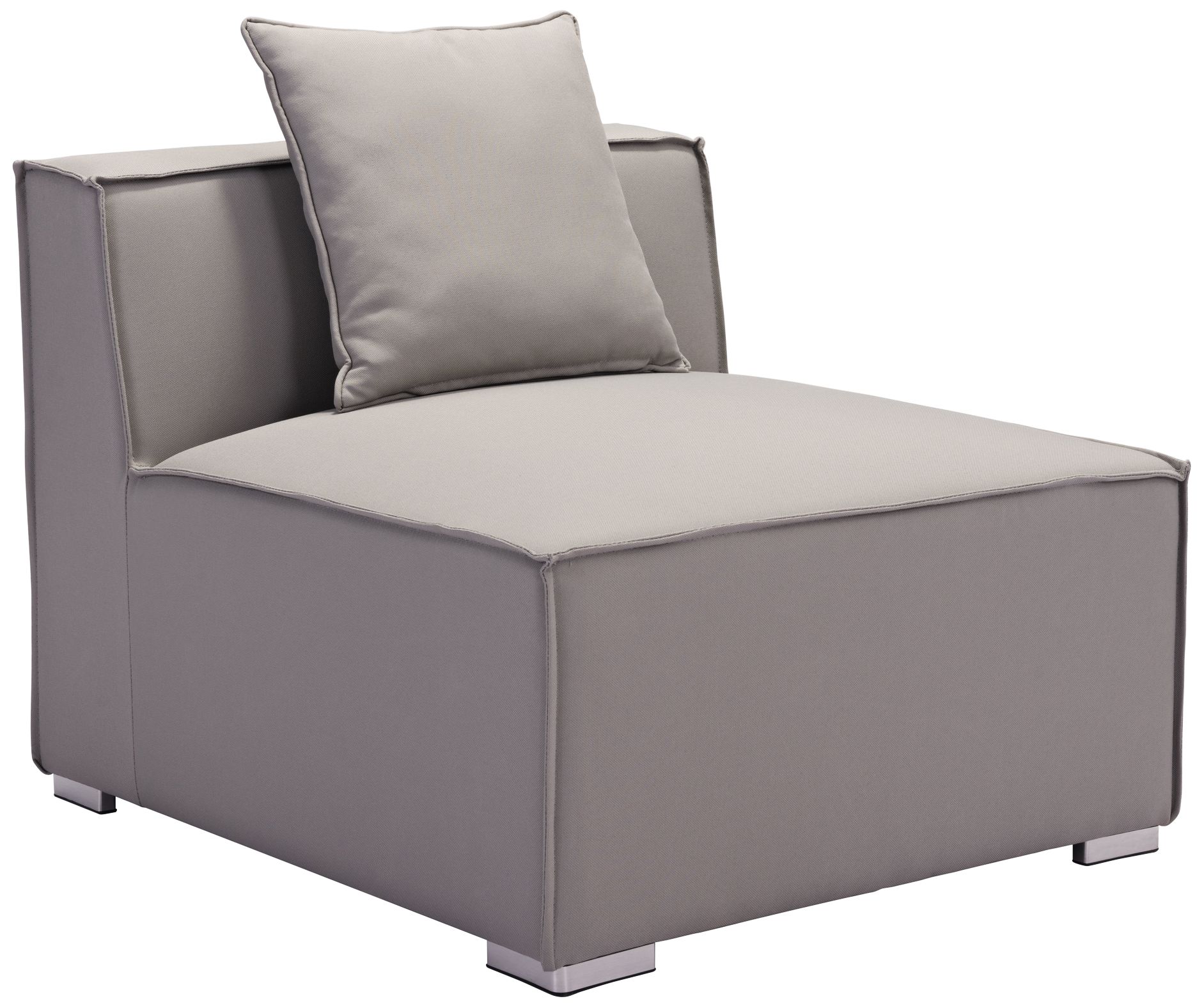 Zuo Fiji Gray Sunproof Fabric Outdoor Middle Chair