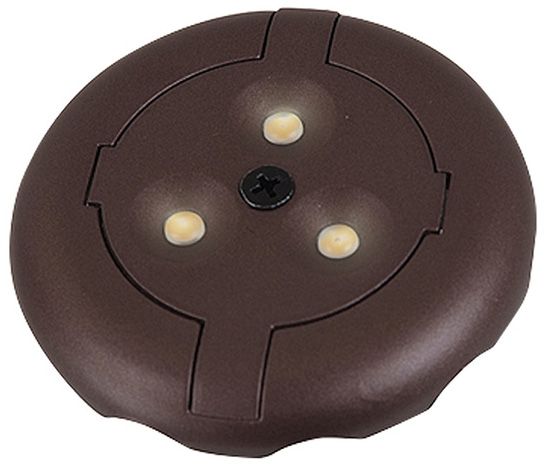 Plated Bronze 3"W Round 2700K LED Under Cabinet Disk Light