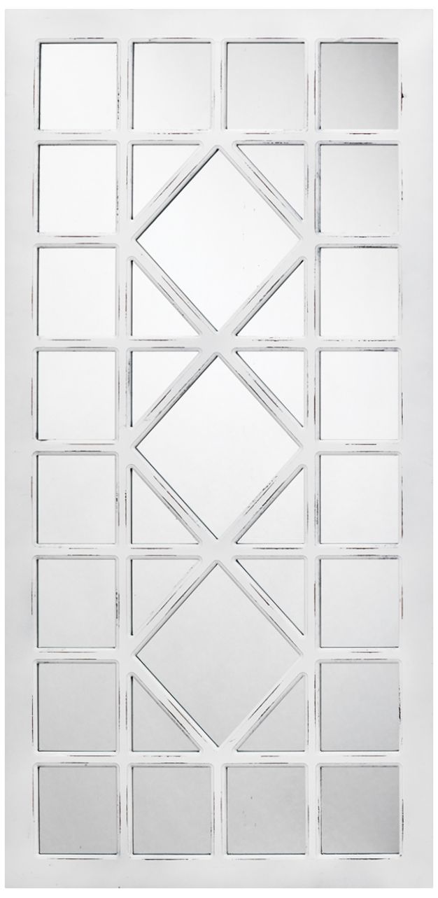 Virginia Ivory 26" x 53 1/2" Window Wall Mirror