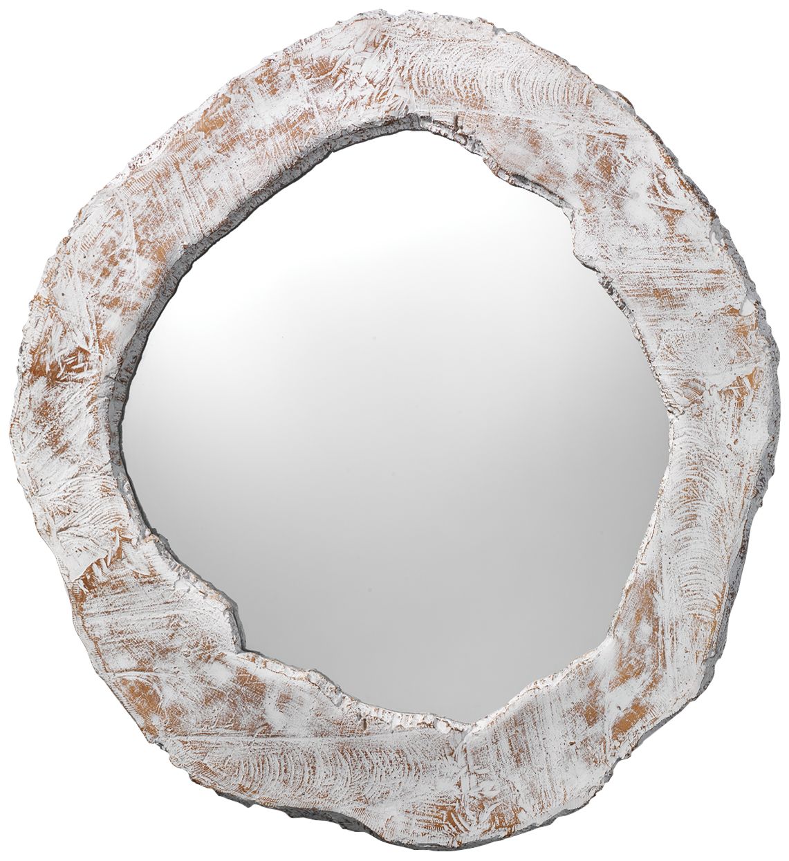 Vaughn White Washed 36" x Wood Wall Mirror