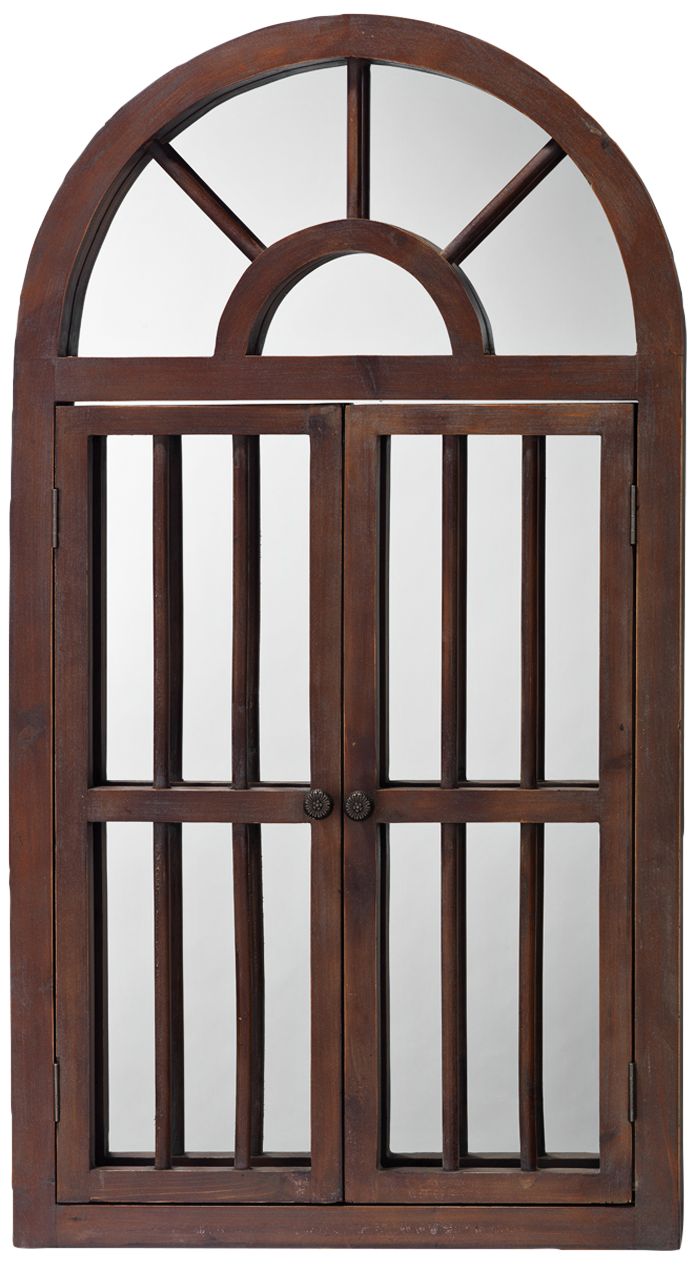 Craftsman Brown 23" x 42" Window Wall Mirror