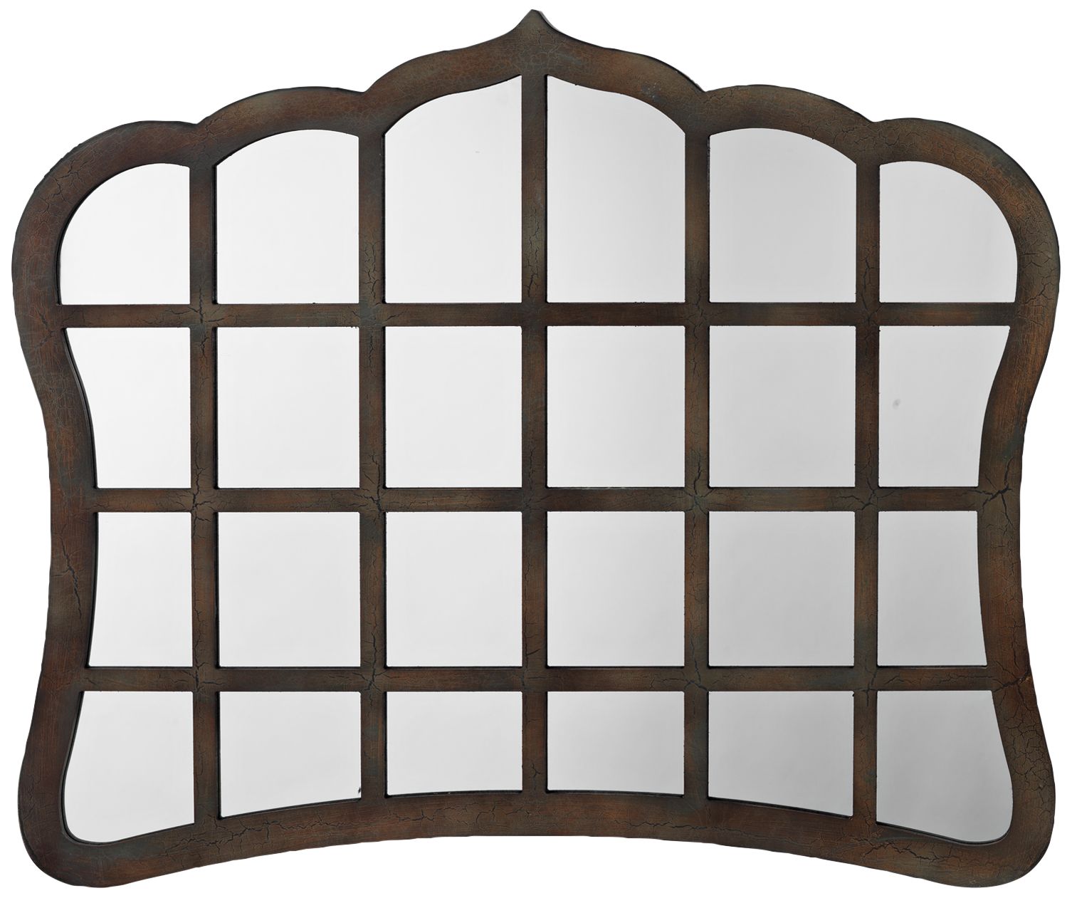 Gray and Green 40" x 33" Window Wall Mirror