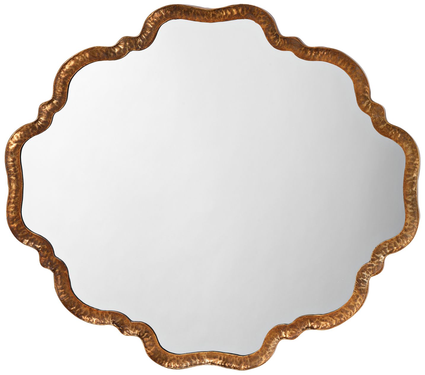 Elise Antique Gold 31" x 27" Metal Wall Mirror