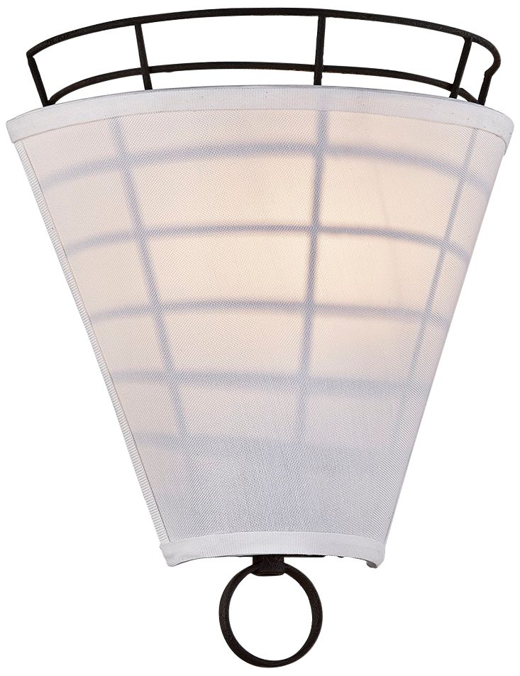 Xander 12 3/4" High Centennial Bronze Caged Wall Sconce