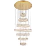 Monroe 33 1/2&quot; Wide Gold and Crystal 7-Tier LED Chandelier