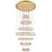 Monroe 33 1/2" Wide Gold and Crystal 7-Tier LED Chandelier