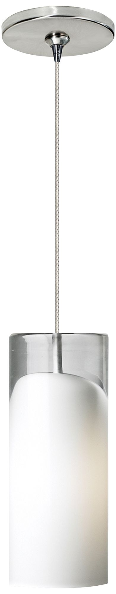 Horizon 3 1/4"W Frost Glass Nickel LED Freejack Mini Pendant