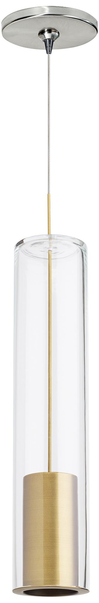 Captra 3" Wide Clear Glass Nickel LED Freejack Mini Pendant