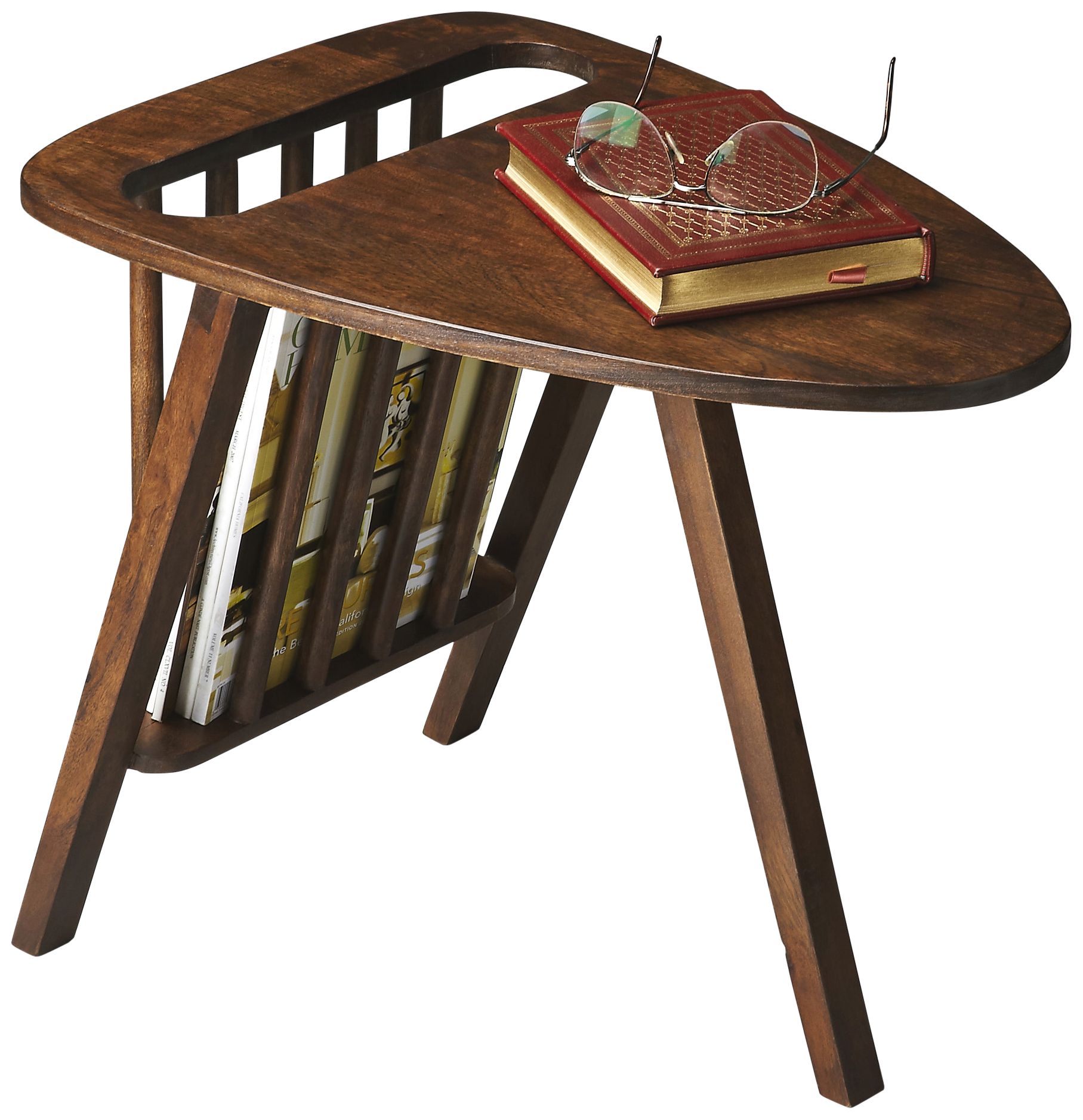 Butler Lowery 15" Wide Dark Brown Mango Wood Magazine Table